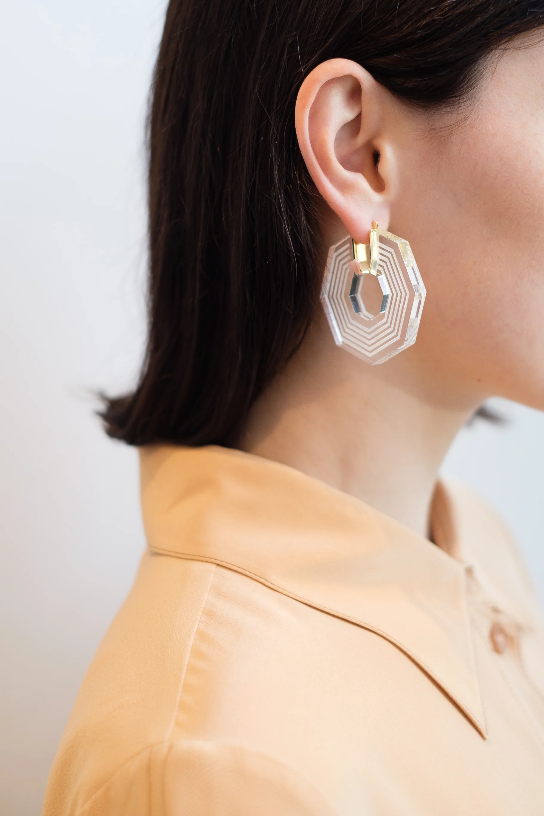 Karyn Stripe Hoops - Image 3