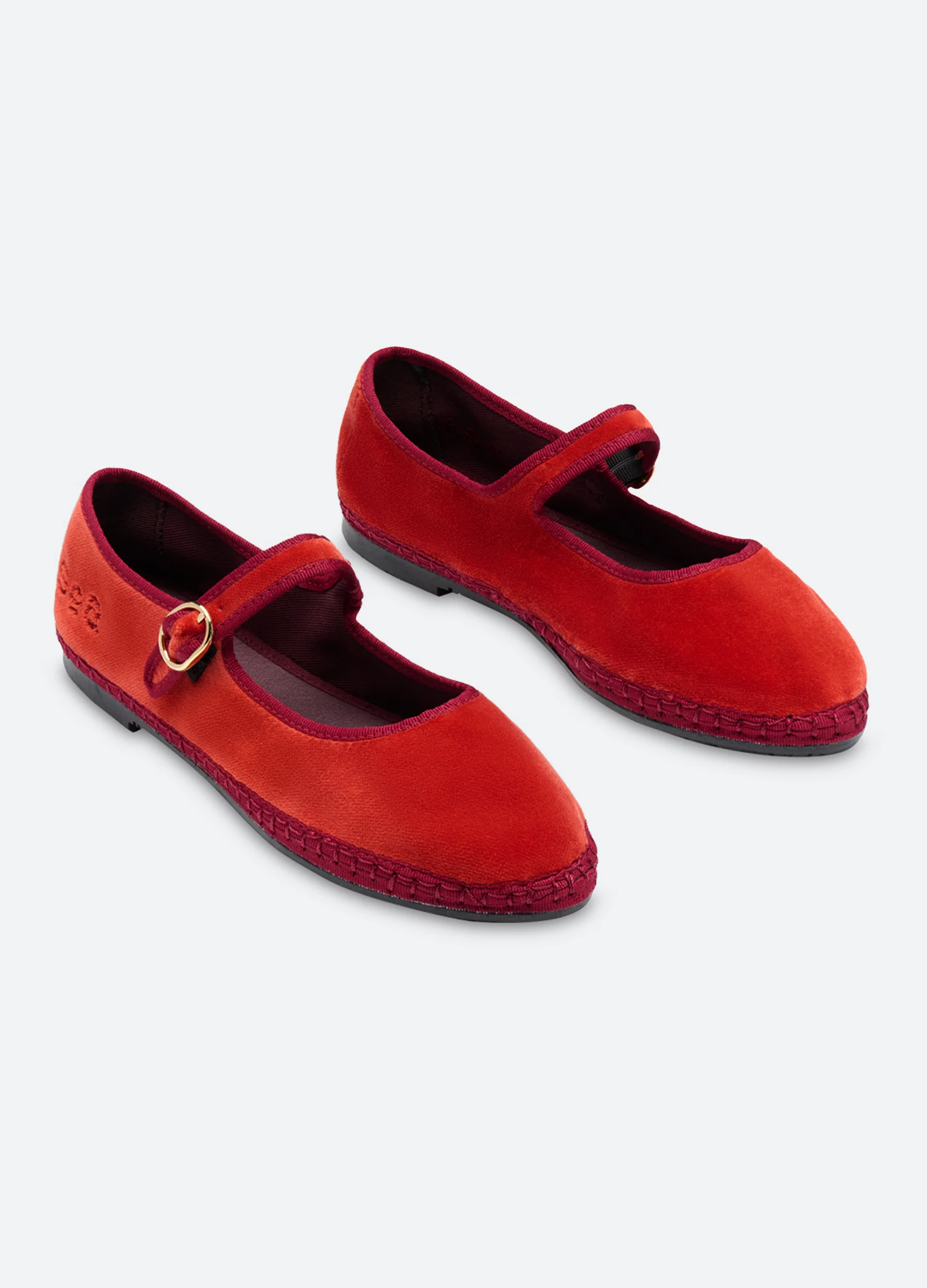 Velvet Mary Jane Flats - Image 3